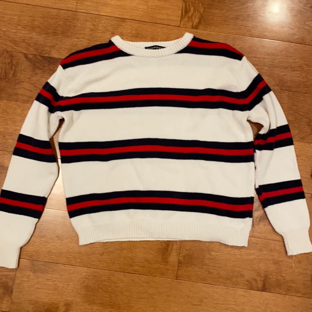 Brandy Melville Red/Navy Striped Sweater
